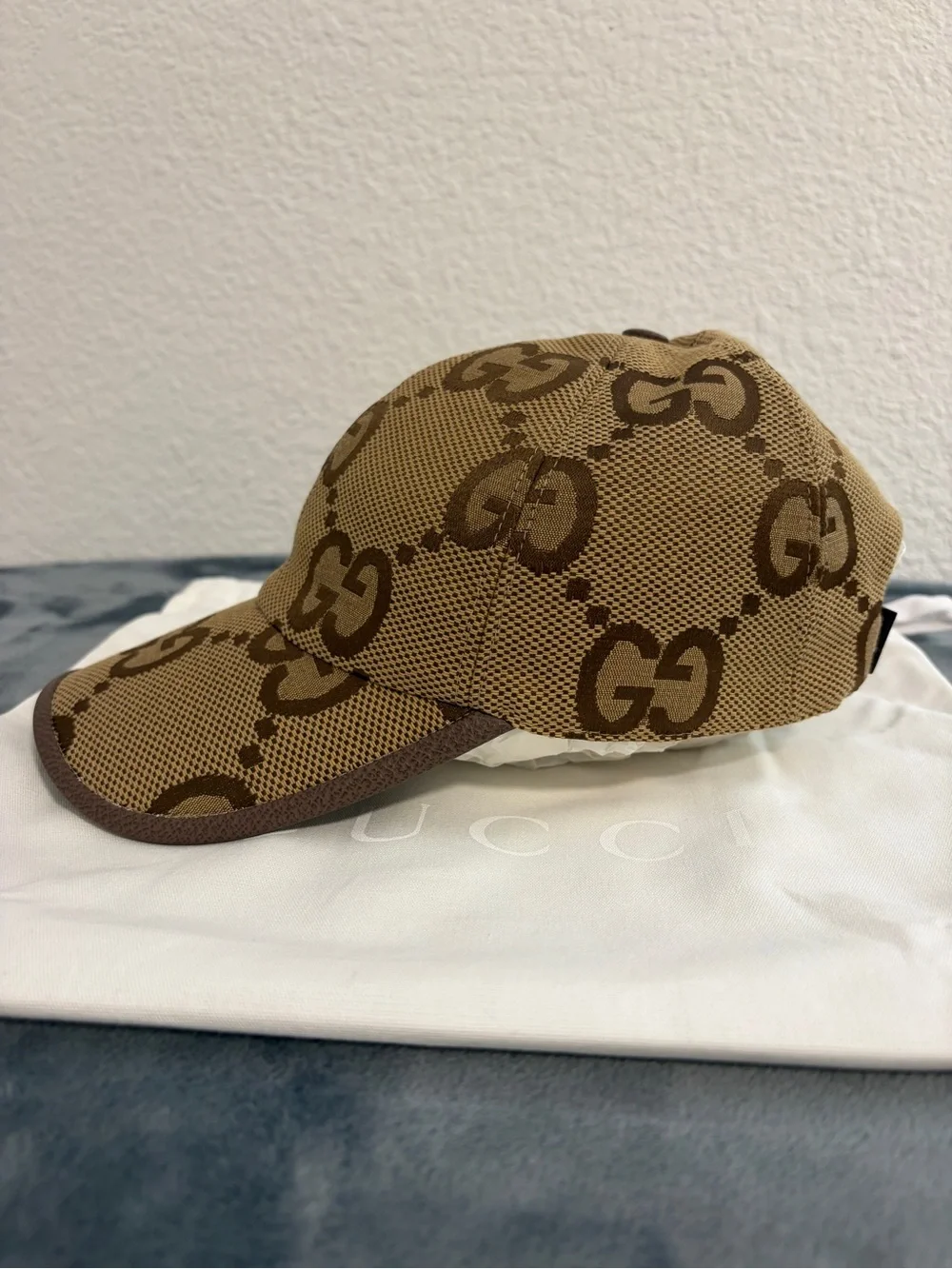 Brand New Gucci Jumbo GG Canvas Baseball Hat Brown Monogram Size XS (55cm)